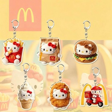 🌞包包優選寶藏品🌟🌟Hello Kitty#麥當勞#聯名周邊亞克力鑰匙扣情侶同款手機揹包掛件🌞