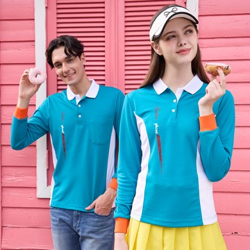 【LEIDOOE】拼接休閒男長POLO衫(55122)
