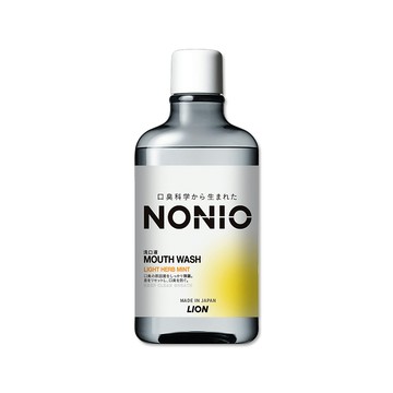 LION NONIO持久清新沁涼終結口氣漱口水-浸潤薄荷(黃)600ml/瓶(薄荷涼感因子淨化口腔異味)