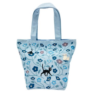 KIKI'S DELIVERY SERVICE 魔女宅急便 手提袋 花卉刺繡  藍色  26 x 32 x 15cm