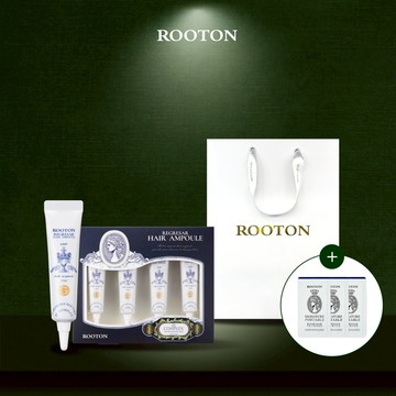 快速出貨【ROOTON】柔順秀髮！喚活修護免沖洗護髮安瓶15ml x4+喚活海藻洗髮精5ml x3+喚活體驗盒+燙金禮袋