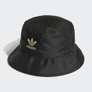 adidas 漁夫帽 帽子 遮陽帽 運動帽 三葉草 BUCKET HAT 黑金 H09036