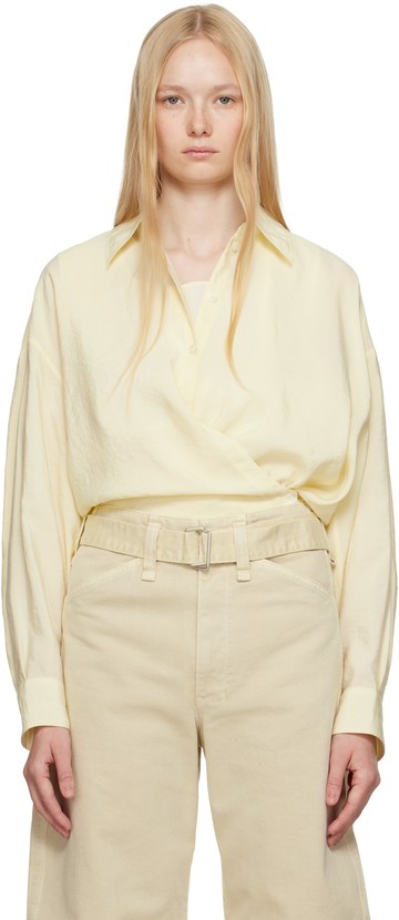 LEMAIRE 黄色 Straight Collar Twisted 衬衫