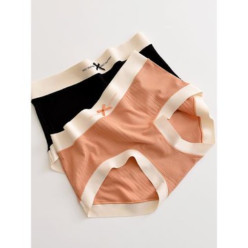 日系少女運動無痕超綿柔內褲女超柔透氣艾草抑菌中腰小平角短褲頭