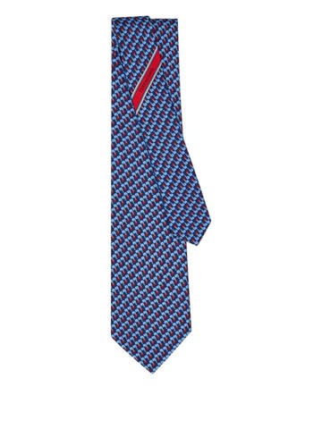 Salvatore Ferragamo Elephant Print Aris Silk Tie Accessories