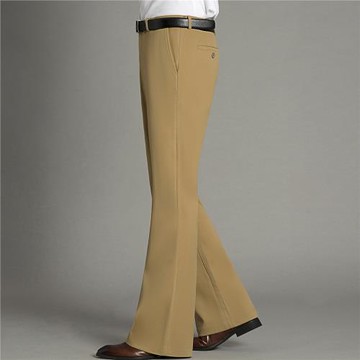 微喇叭垂感高腰免燙加厚毛呢褲