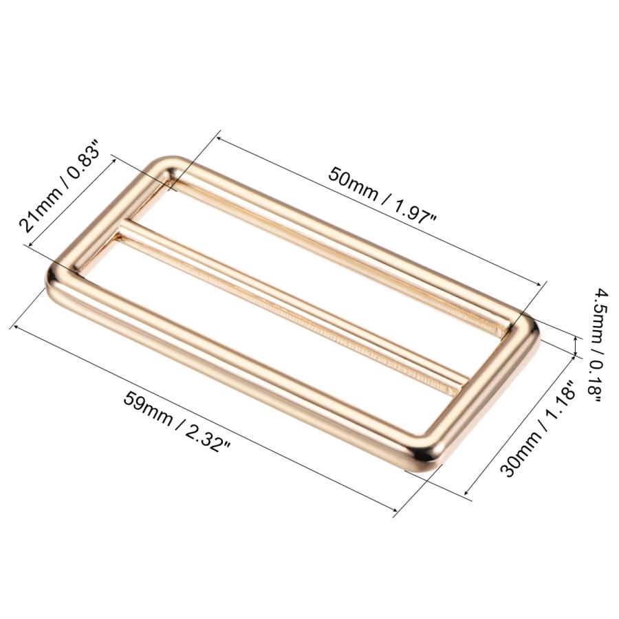 uxcell メタルスライドストラップ mm バックルファスナー ゴールドトーン