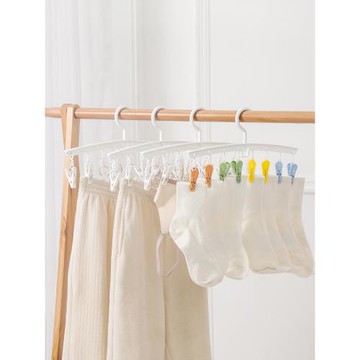 晾衣架多夾子掛襪子架內衣襪子晾曬架衣架晾襪子的架子曬襪子神器