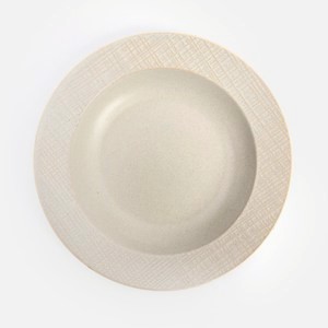 奧可利強化瓷深盤22cm 織紋灰