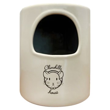 MARUKAN CASA 龍貓沐浴陶瓷窩 2WAY型房屋 W165x165x205mm  白色  1個