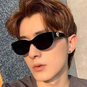 復古貓眼墨鏡女 高級感ins凹造型太陽鏡歐美時尚網紅遮陽眼鏡男
