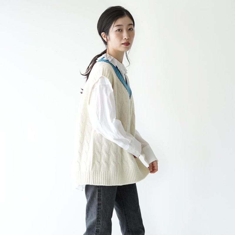 シンゾーン THE SHINZONE Vネック ニットベスト COLOR V KNIT VEST