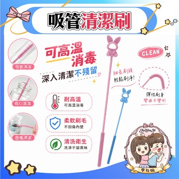 🌈甲勾依 快速出貨 吸管清潔刷 吸管刷 矽膠清潔刷 吸管刷毛 長柄吸管刷 吸管清潔 寶寶水壺刷