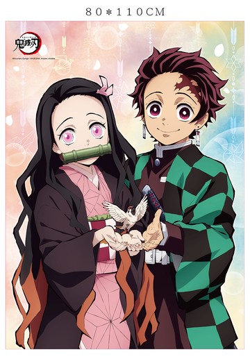 【11月鬼滅快閃新品】鬼滅之刃 布掛畫(直向) F款 炭+禰