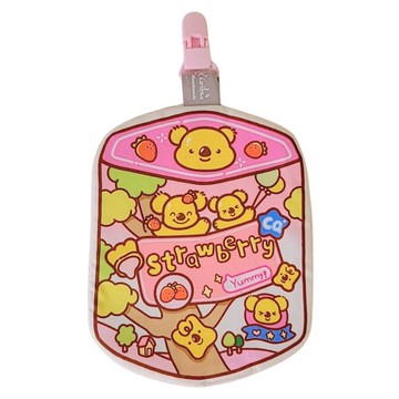 AGAPE雅家倍 - 【職人手作系列】守護手帕巾-草莓小熊餅