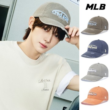 MLB 復古水洗刷舊可調式軟頂棒球帽 Varsity系列 洋基/紅襪隊 (3ACPV106N-四款任選)【官方旗艦店】