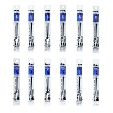 Pentel 飛龍文具 ENERGEL 極速鋼珠筆芯 金屬筆尖1.0mm  藍色  12支