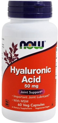 NOW Hyaluronic Acid 50 mg - 60 Veg Capsules