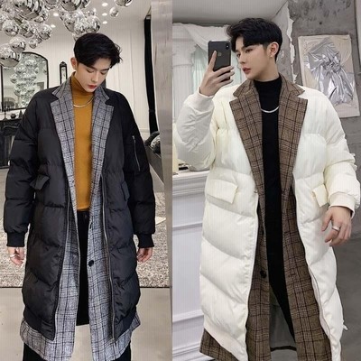 メンズ 男性用 紳士服 ダウン フェイクレイヤード 厚手上着 重ね着 通勤 オーバー ロング 中綿 ダウンジャケット アウター 通販 Lineポイント最大get Lineショッピング
