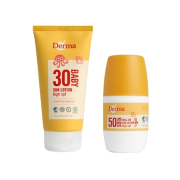 Derma 有機防水純物理防曬霜150ml+滾珠防水防曬乳50ml