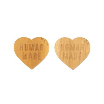 AirRoom 正品 2024SS HUMAN MADE HEART WOOD COASTER SET 木製 愛心 杯墊