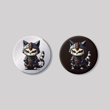 NO.14/戰國喵喵/圓形/鋁牌飾貼 SunBrother孫氏兄弟