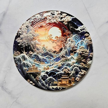 魔幻東方仙境-吸水陶瓷杯墊