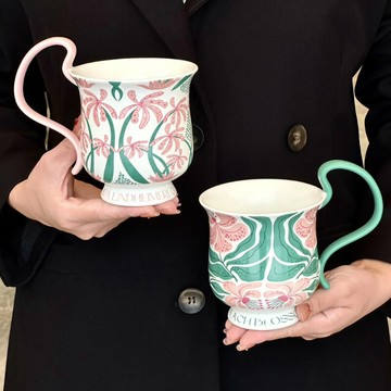 高手把馬克杯家用創意陶瓷喝水杯子辦公室設計感小眾情侶咖啡杯