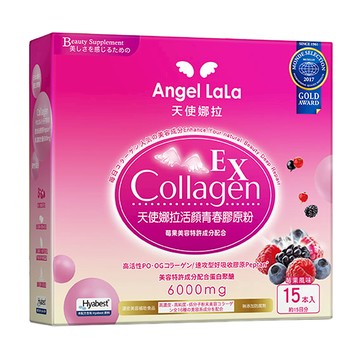 Angel LaLa 天使娜拉 活顏青春膠原粉 莓果風味 120g  8g  15包  1盒