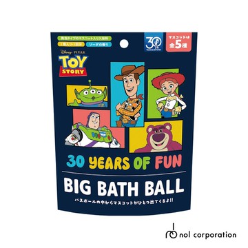 【日本NOL】玩具總動員30週年入浴球-BIG加大版(泡澡球\限量)120g