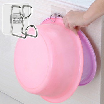 EZlife免釘強力無痕貼萬用臉盆掛勾