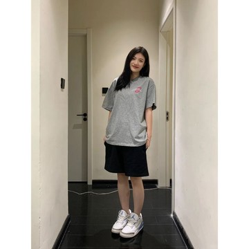 狂賣千件📊純棉休閒運動服套裝女夏美式炸街學生寬鬆時尚短袖短褲跑步兩件套E8H2
