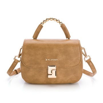 ✨新春特惠 - 獨享秒殺｜PLAYBOY-手提包附長背帶 Mist系列 -咖色(551-2801-12-7)