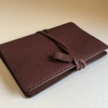 艾曼紐 A6 皮革筆記本/書衣 /手帳/植鞣革 - Expresso / 橄欖綠