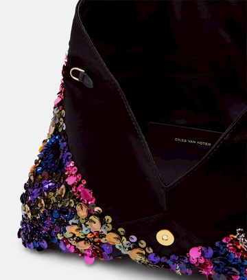 Dries Van Noten Envelope Medium sequined satin clutch