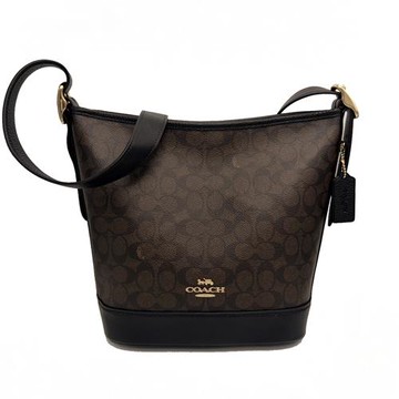 【COACH】C LOGO水桶斜背包(深咖)