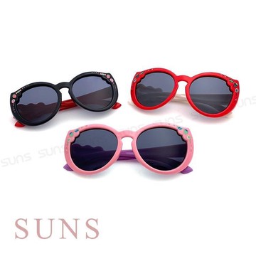 【SUNS】兒童偏光太陽眼鏡 甜心草莓TR偏光墨鏡 抗UV(15717)