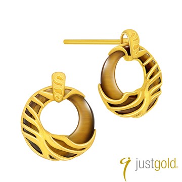 【Just Gold 鎮金店】飛 •凡系列 純金耳環