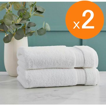 [COSCO代購6] W1855701 Purely Indulgent 印度純棉浴巾 76公分 X 147公分 白色 2組