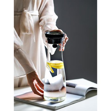 德國蓋子高硼硅玻璃耐熱高溫開水防爆冷水壺套裝果汁杯涼水壺扎壺