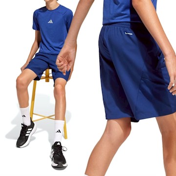 Adidas J GT PZ  SHO 大童 藍色 涼感 吸濕排汗 運動 休閒 短褲 JJ5051