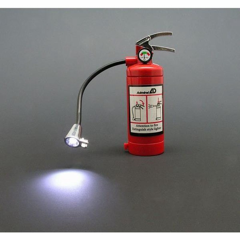 消火器ライター 電子ライター LEDライト付き ガス注入式ライター