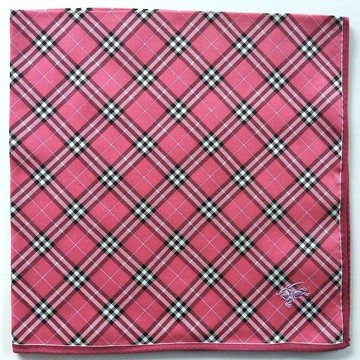 Burberry 復古格紋手帕粉色 19.5 x 19.5 英寸