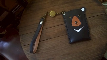 可愛黑熊Gogoro卡片式伸縮皮套/門禁感應/悠遊卡套