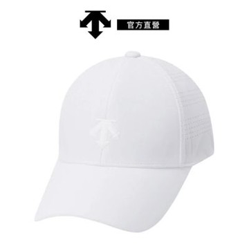 【DESCENTE】GOLF 迪桑特 男士 半透氣孔高爾夫球帽 棒球帽 (白色)