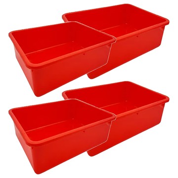 百貨King 380密林收納籃  36.5 x 28.5 x 7.8cm  紅色  1組  4個