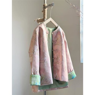 2026春季新款輕中式上衣國風高級感外套唐裝女裝中國風年圓領高端