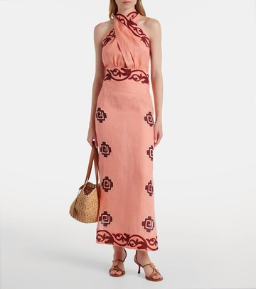 Johanna Ortiz Energetic Patterns linen maxi dress