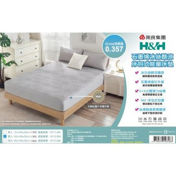 南良HH太赫茲石墨烯涼感支撐床包墊-雙