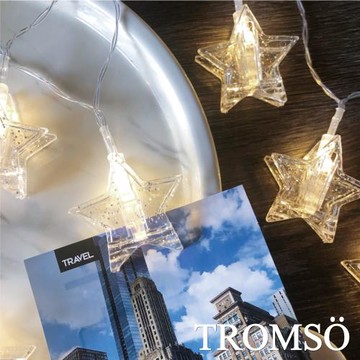TROMSO-LED閃亮星星夾子聖誕燈10燈串